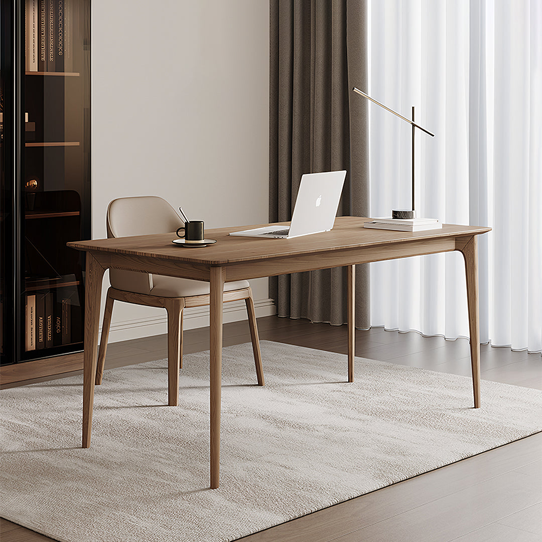 Mei Office Desk, Solid Wood, Ash Wood - office corner desks for home