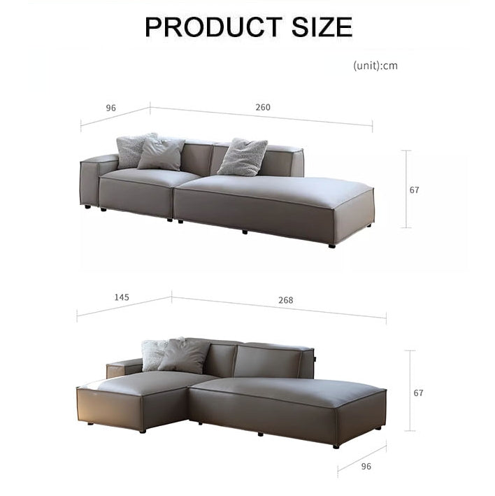Valdemar Three Seater, Four Seater, Corner Sofa, Leathaire with stone corner sofa