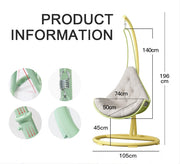 Aravali Rattan Hanging Chair with Stand, Indoor/ Outdoor Furniture-Weilai-Weilai Concept