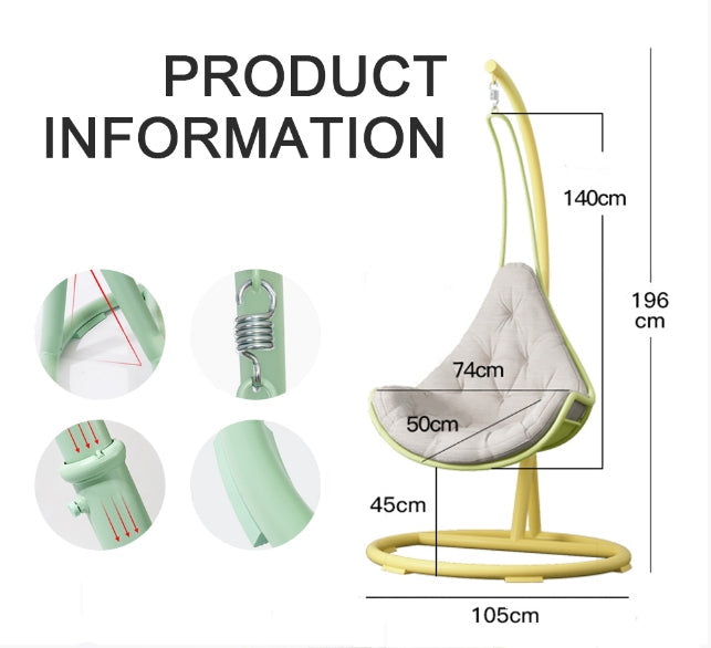 Aravali Rattan Hanging Chair with Stand, Indoor/ Outdoor Furniture-Weilai-Weilai Concept