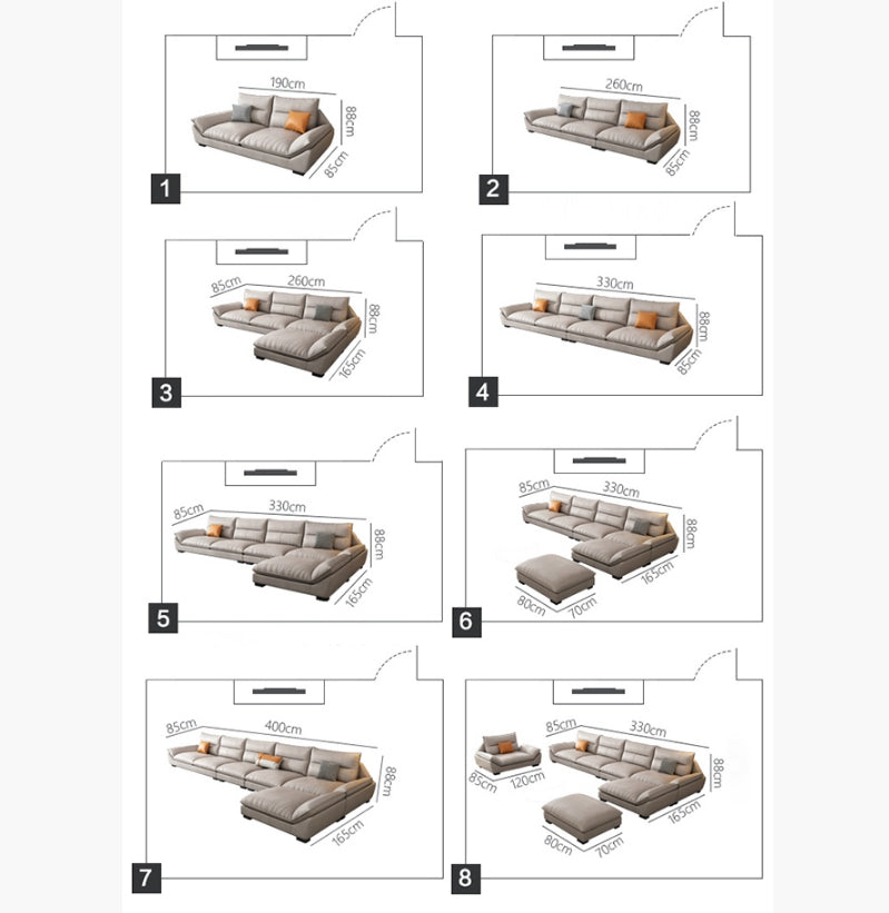 Quinn Five Seater Sofa, Leathaire with leather corner sofa brown
