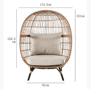 Simera Rattan Garden Ball Chair with Stand, Indoor/ Outdoor Furniture-Weilai-Weilai Concept