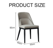 Thelma Dining Chair, Italian Design with marble dining table