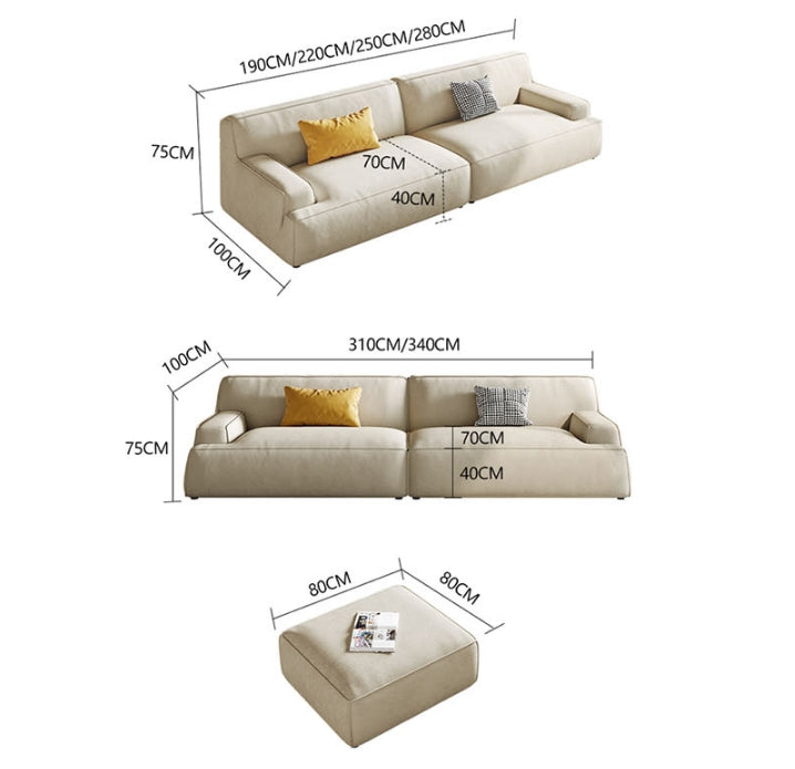 Isaac Two Seater, Three Seater Sofa, Leathaire-Weilai Concept-Weilai Concept