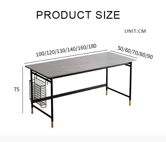 Bleeker Office Desk, Sintered Stone with office desk and chairs