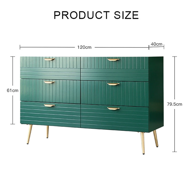 Ankhara Sideboard, Green with sideboard and mirror