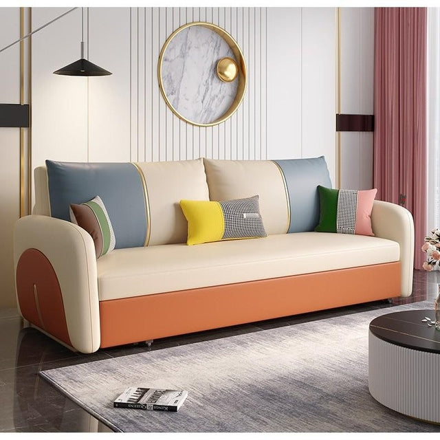 Sibyl Two Seater Sofa Bed, side view of beds sofa