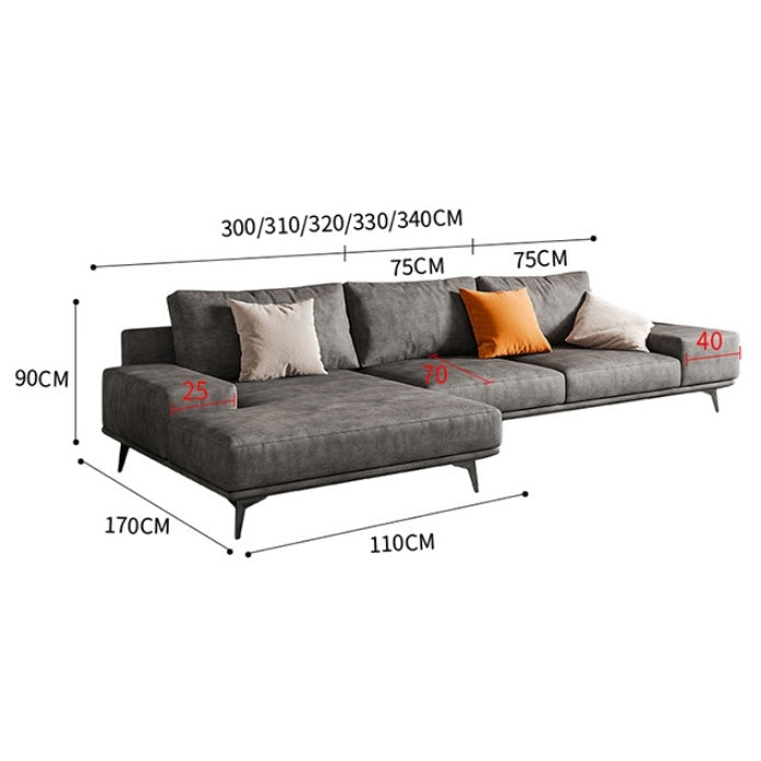 Jarrod Three Seater, Four Seater, Five Seater Corner Sofa with corner sofa pay monthly