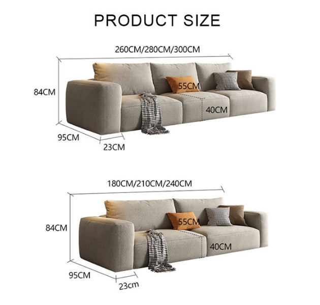 Lionel Three Seater Sofa, Linen-Weilai Concept-Weilai Concept