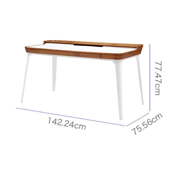 Brannan Office Desk, Wood with massaging office desk chair