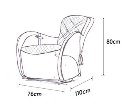 Saddle Chair And Footstool, Loft Style, Oil Wax Leather-Weilai Concept-Weilai Concept