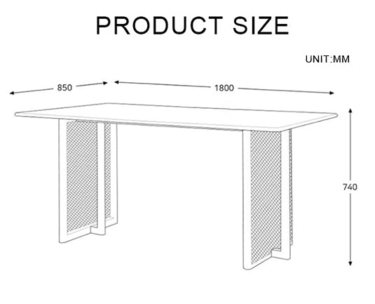 Gavril Rattan Dining Table, Oak, Rectangle with dining leaf table
