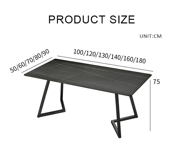 Sierra Office Desk, Sintered Stone with double desk home office