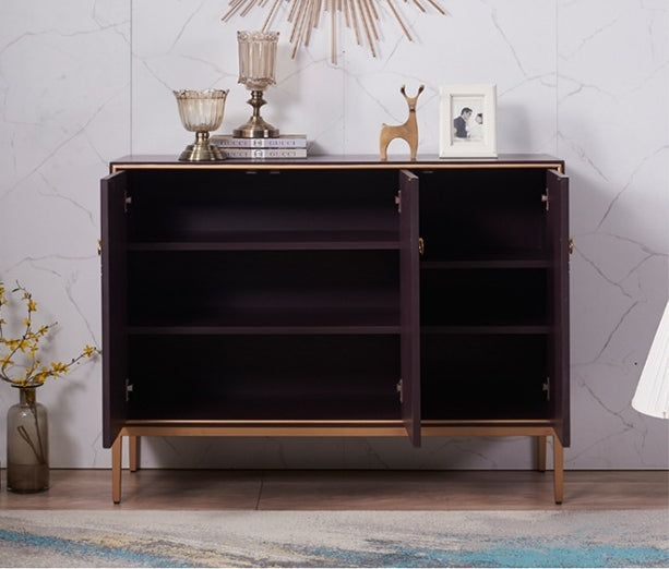 Liana Sideboard, Grey Blue with curved sideboard