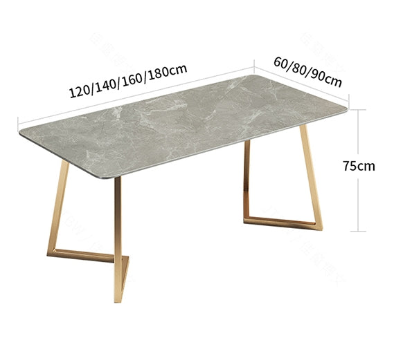 Attleboro Dining Table, Sintered Stone & Gold with poolside dining table