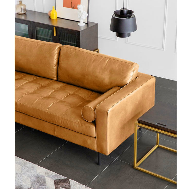 Porto Three Seater Sofa, Real Leather with real leather corner sofa