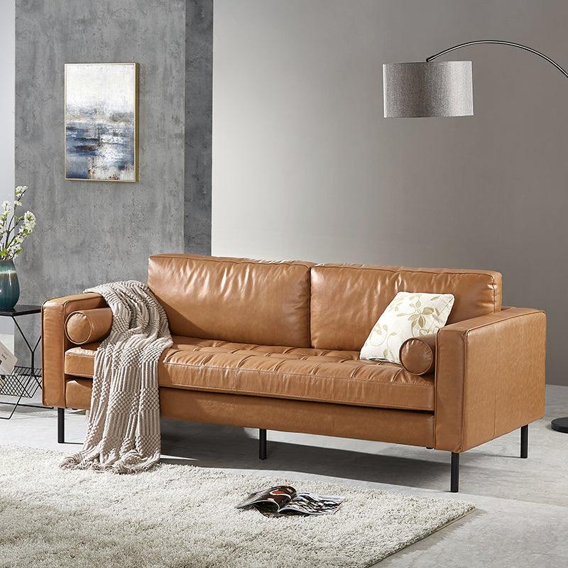 Minimalism Two Seater, Three Seater Sofa, Corner Sofa, Real Leather, side view of weatherproof outdoor corner sofa