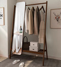 IR39 Coat Rack with Mirror-Weilai Concept-Walnut-Weilai Concept