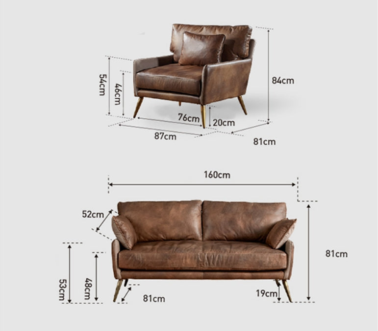 Luna Three Seaters Sofa, Three Seater Corner Sofa, Real Leather with white corner sofa