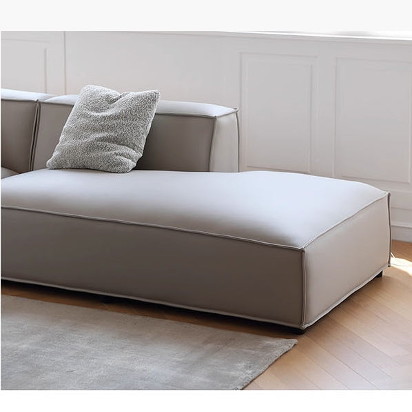 Valdemar Three Seater, Four Seater, Corner Sofa, Leathaire in a lifestyle setting with small corner grey sofa