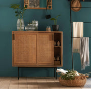 Acacia Cane Rattan Sideboard with 180cm sideboard