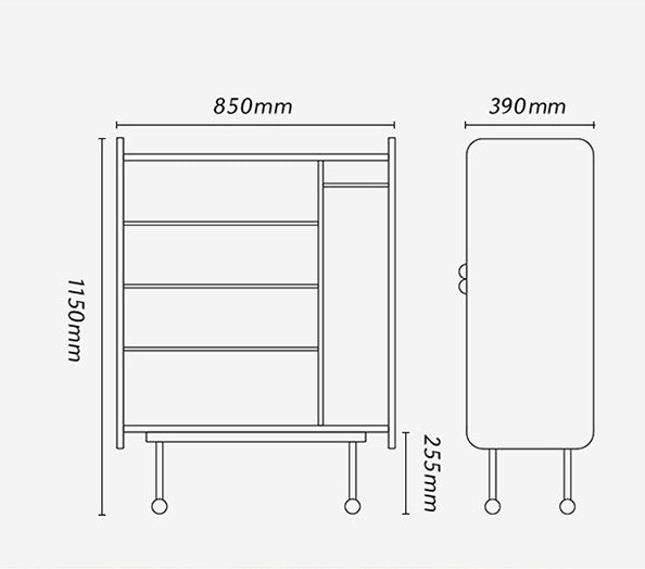 Lipa Sideboard, Small Cabinet, Solid Wood with extra long sideboard