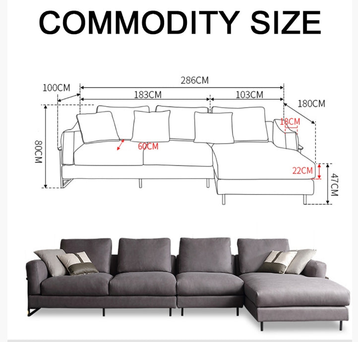 Grey Four Seater Corner Sofa, Leathaire, Multiple Color, product image