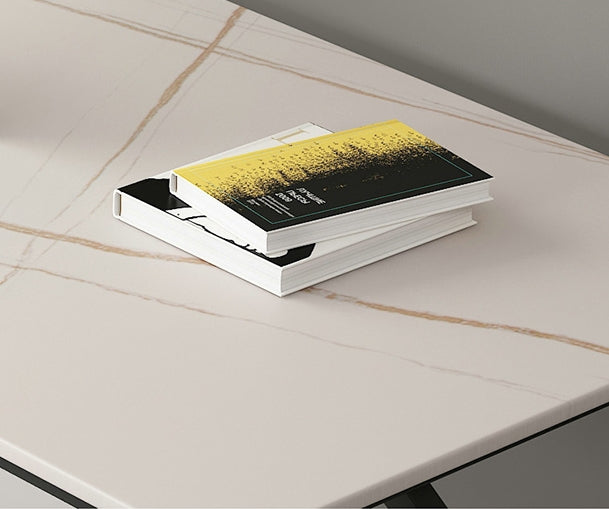 Simone Office Desk, Sintered Stone with office desk light