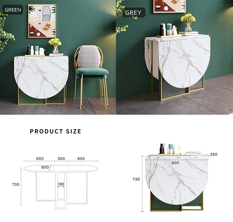 Detail view of COSCO Modern Folding Dining Table, Green & Grey with fold away dining tables and chairs