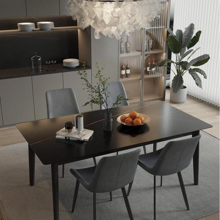 Samirah Dining Table, Sintered Stone in a lifestyle setting with dining room tables and chairs