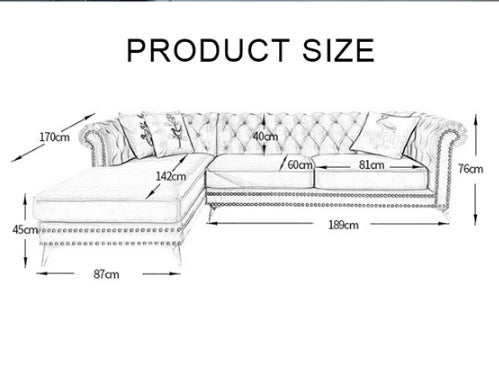 Glamour Three Seater Corner Sofa, Velvet with corner dining sofa