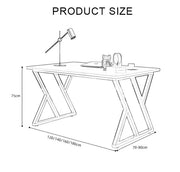 Arbaz Office Desk, Sintered Stone with black leather office desk chair