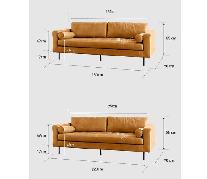 Porto Three Seater Sofa, Real Leather with sofa club corner sofa