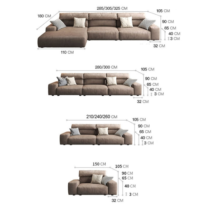 Montgomery Two Seater Sofa, Single Seater, Leatheraire-Weilai Concept-Weilai Concept