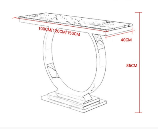 Brody Console Table, Black-Weilai Concept-Weilai Concept