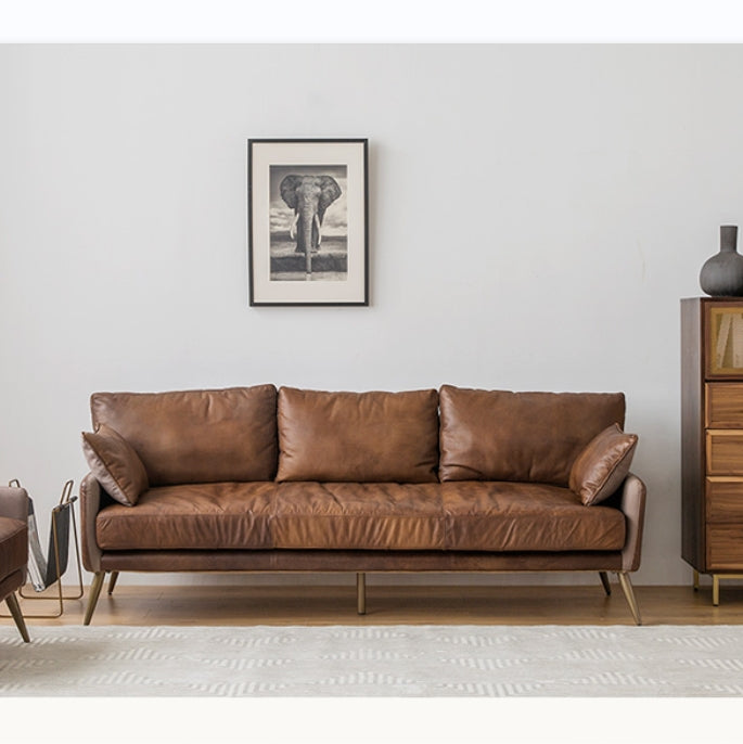 Luna Three Seaters Sofa, Three Seater Corner Sofa, Real Leather with corner sofa black