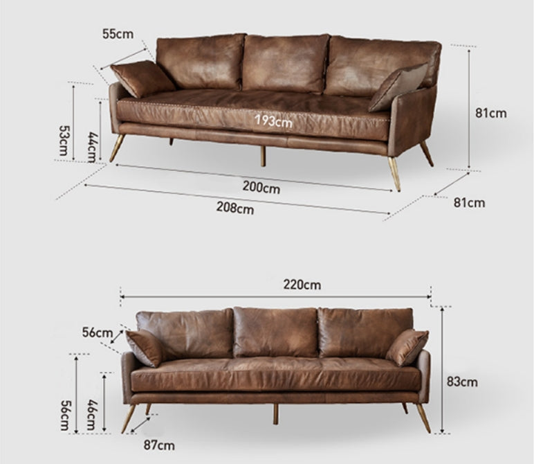 Luna Three Seaters Sofa, Three Seater Corner Sofa, Real Leather with boucle corner sofa