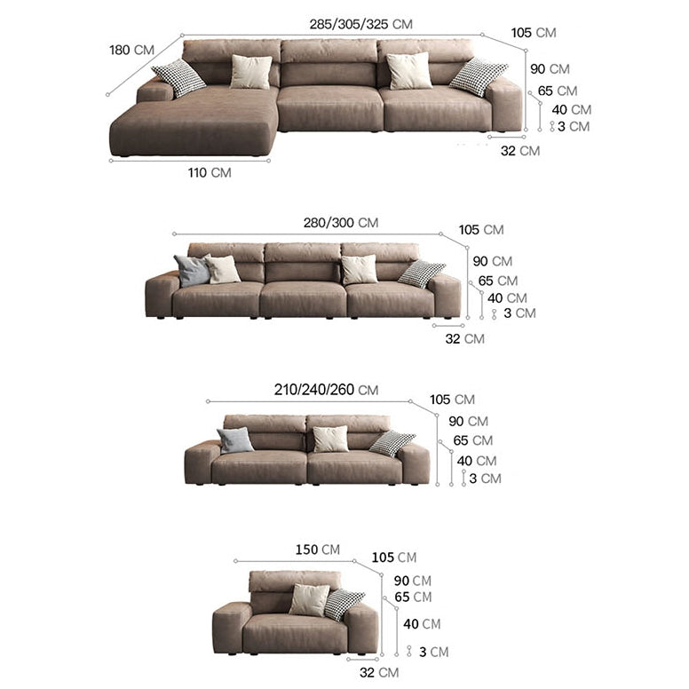 Montgomery Three Seater / Four Seater Corner Sofa, Leathaire with black and gray corner sofa
