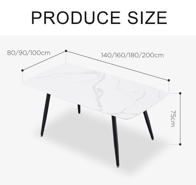 Canopy Dining Table, Sintered Stone with glass dining table