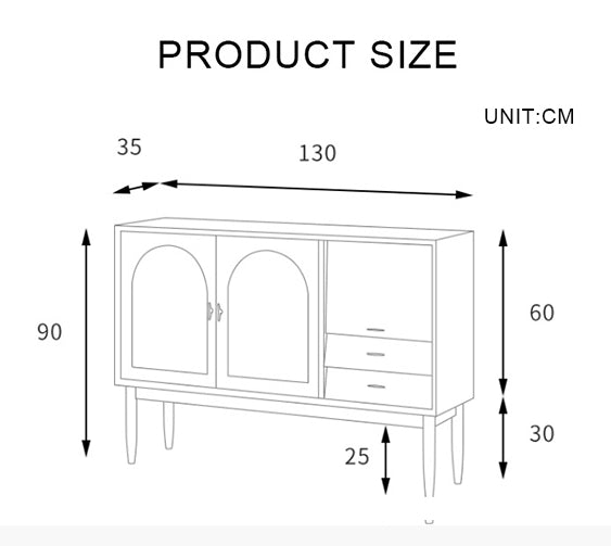 Dorota Sideboard, Natural Rattan with very narrow sideboard for hallway