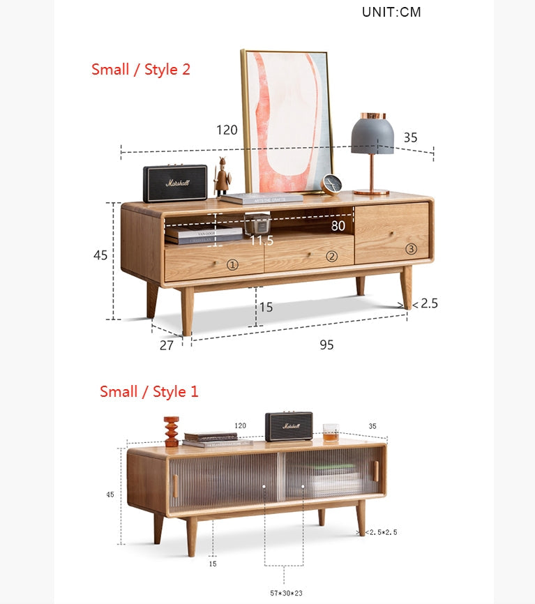 Kerry Mini TV Stand, Light Oak-Weilai Concept-Weilai Concept