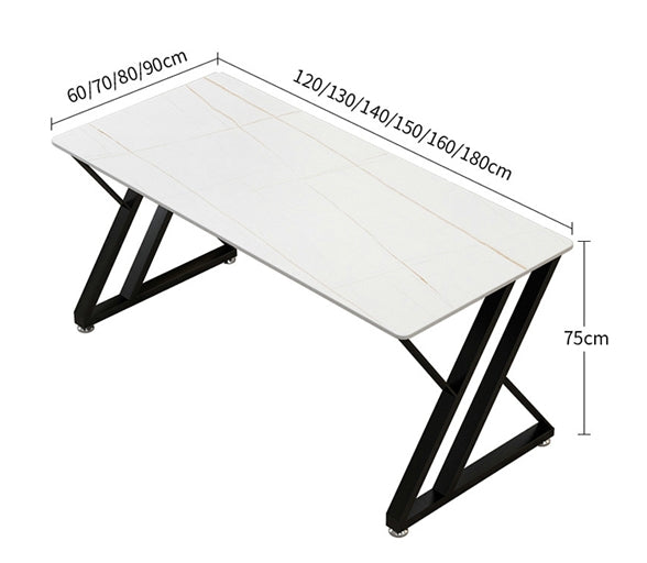 Simone Office Desk, Sintered Stone with office desk with storage