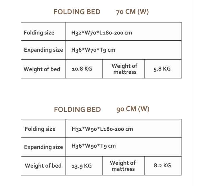 Accordion Folding Single Bed