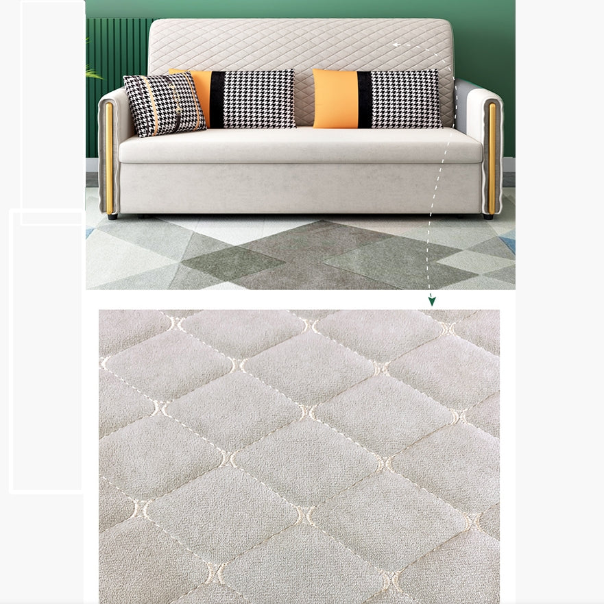 Imelde Two Seater Sofa Bed, Linen in a lifestyle setting with inflatable sofa bed