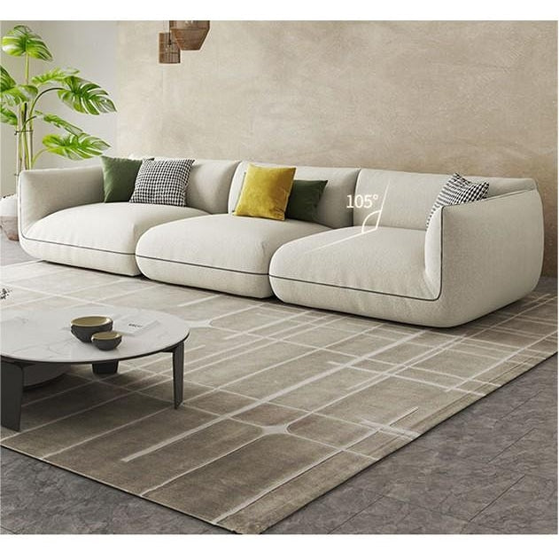 TOFU Agnes Three Seater Corner Sofa, Suede, Modular Sofa with pallet corner sofa