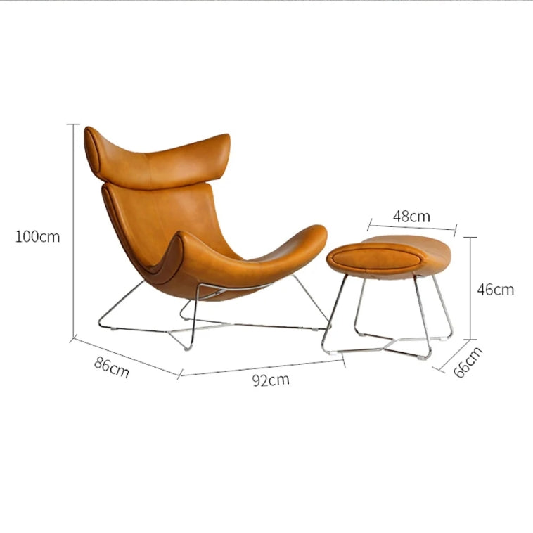 Imola Chair And Ottoman, Star Legs & Frame Legs | Weilai Concept