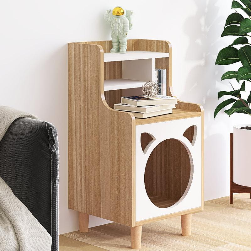 Pura Side Table With Pet House, Wood-Weilai Concept-Weilai Concept