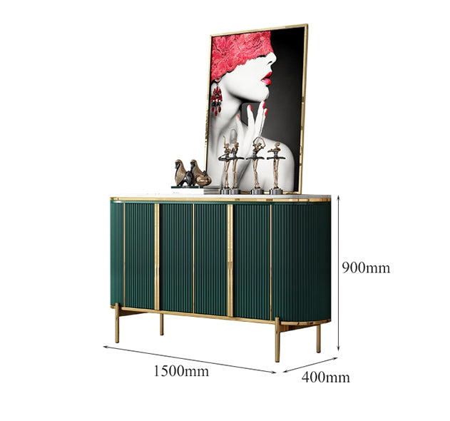 Elec Sideboard, Green & Gold with office sideboard