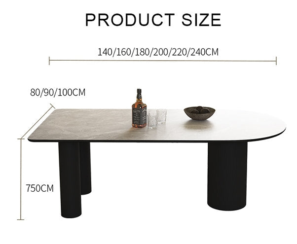 La Plainville Dining Table, White with oak extending dining table