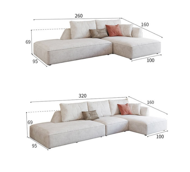 Dexter Three Seater Sofa, Modular Sofa, Leathaire with corner sofa brown leather